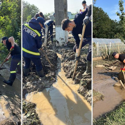 Pompierii din Bacău intervin după inundările din Galați