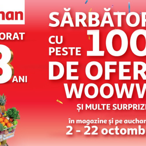 Auchan România sărbătorește 18 ani de prețuri mici și oferte speciale