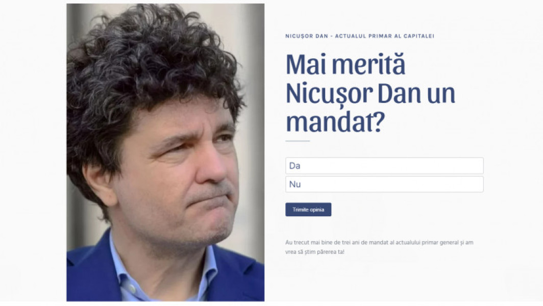 Campanie online lansată de PNL Bucureşti: "Ce-ai făcut, Nicuşor?" - cetăţenii decid meritul unui nou mandat