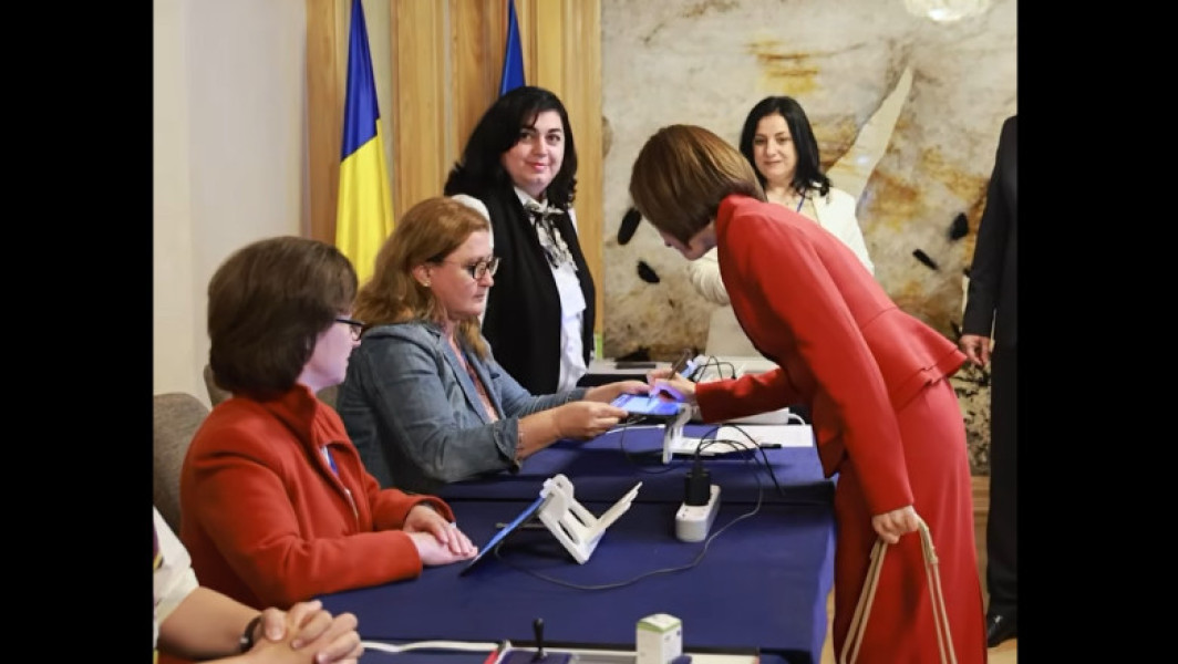 Maia Sandu a votat pentru alegerile prezidențiale din România