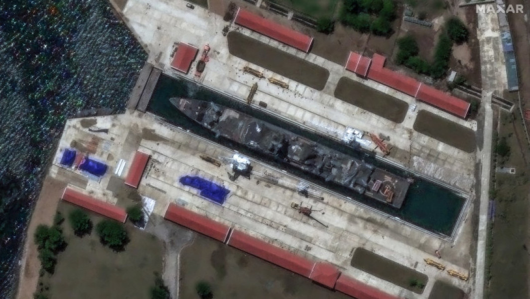 Coreea de Nord a mutat un distrugător avariat în portul Rajin, aproape de granița cu Rusia