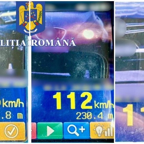Vitezomani prinși de radar la Balcani. O femeie conducea cu 112 km/h, iar un bărbat avea 114 km/h