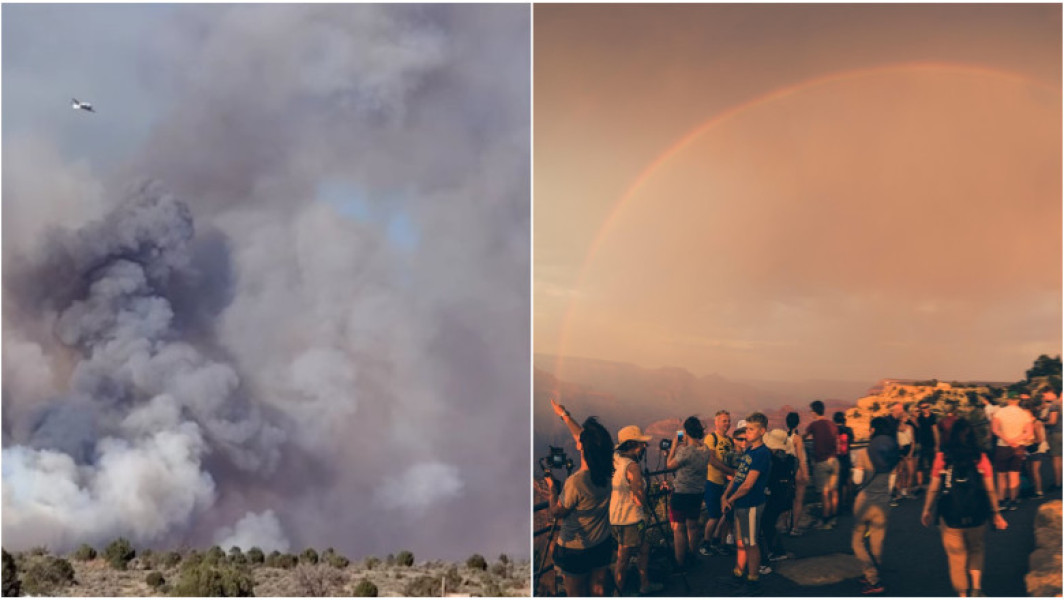 evacuare în grand canyon din cauza incendiului de vegetație