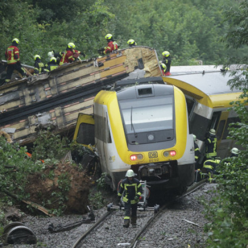 Deraiere de tren în sud-vestul Germaniei, provocată de vremea severă