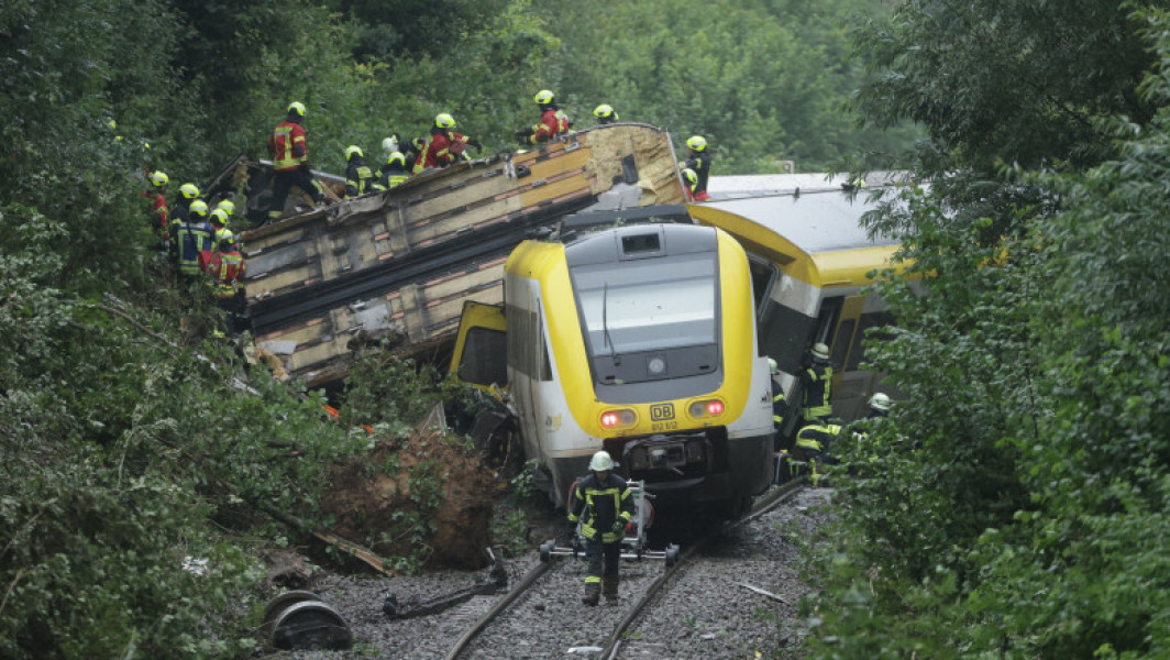 Deraiere de tren în sud-vestul Germaniei, provocată de vremea severă