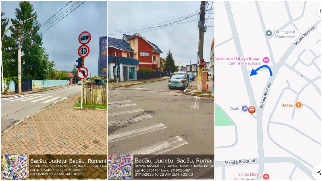 Se interzice virajul stânga spre benzinăria de pe strada Prelungirea Bradului în Bacău