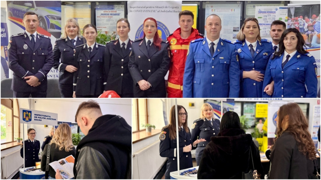 Polițiștii din Bacău prezenți la Bursa locurilor de muncă pentru absolvenți