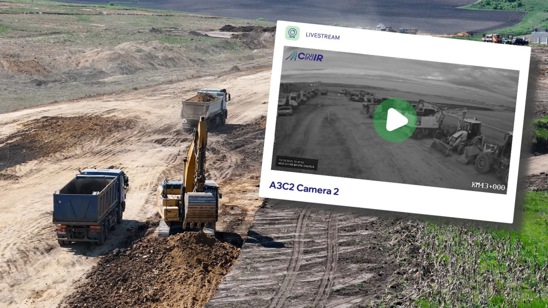 CNIR lansează transmisie live de pe șantierul autostrăzii Transilvania în premieră