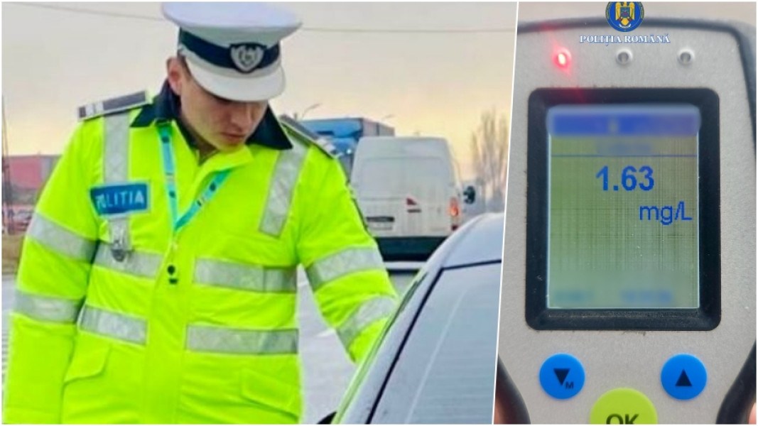 Prins în Moinești conducând băut la volan cu o alcoolemie de 1,63 mg/l