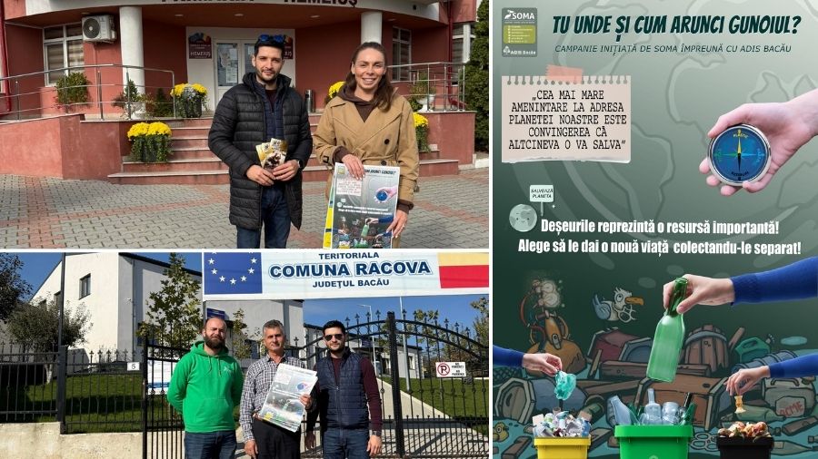 SOMA și ADIS Bacău au început o campanie de colectare selectivă în comunele din jurul Bacăului