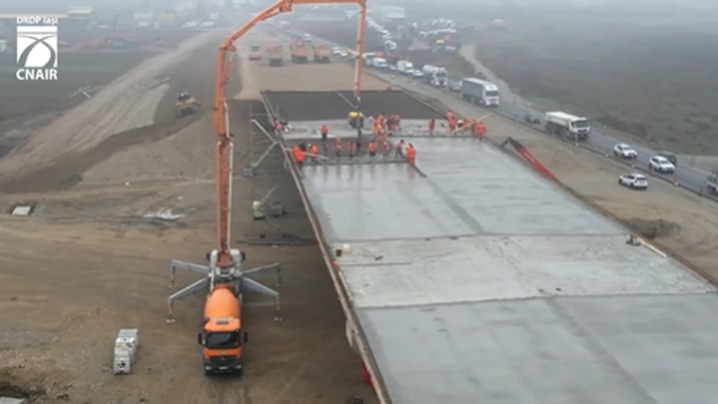 Progres semnificativ pe lotul 1 al autostrăzii A7 Focșani – Domnești Târg