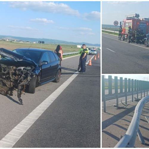 Accident rutier pe Centura Bacău. Șoferul izbit în parapet la Varianta Ocolitoare Bacău (A7)