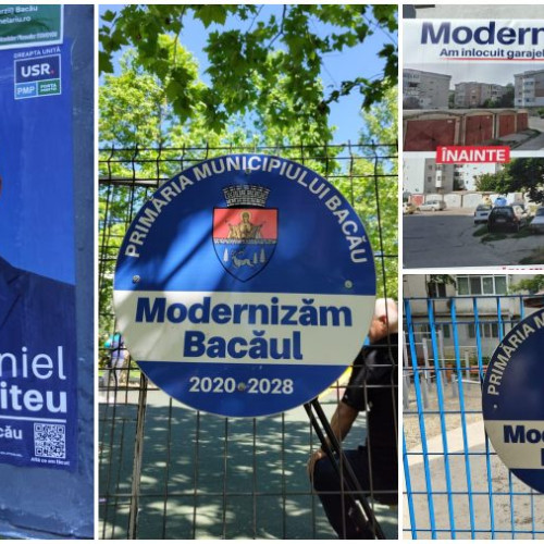 Primarul Viziteu, lovit de decizia BEC! Sloganul "Modernizăm Bacăul" trebuie eliminat de pe bannerele și panourile Primăriei Municipiului Bacău, în urma unei contestații a PER